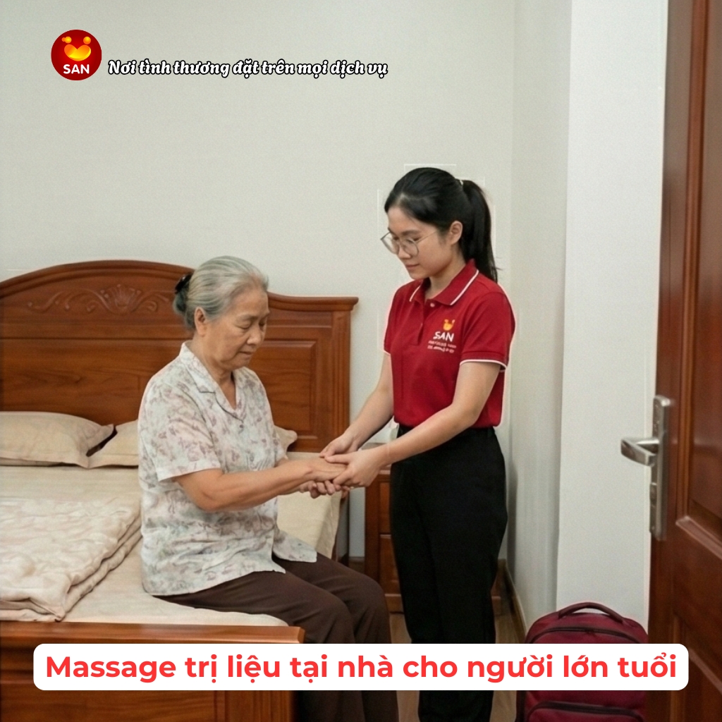 Massage trị liệu tại nhà cho người cao tuổi